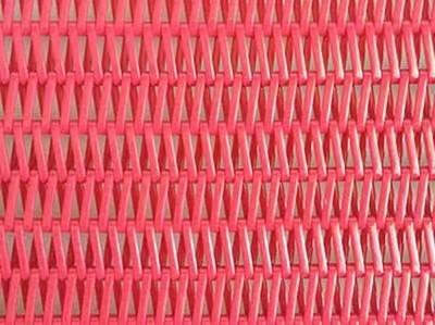 China Flat Wire Non Woven Mesh Fabric Heat Setting , Red Mesh Screen for Paper Drying for sale