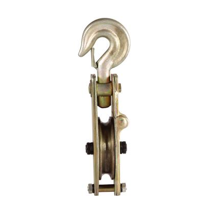 China Building Material Shops Steel Wheel Hoisting Tackle For Electric Cable Laying Guide for sale