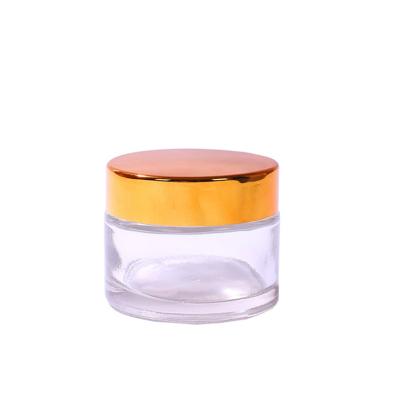 China 5g 15g 20g 30g 50g 100g Personal Care Clear Glass Jars, Cosmetic Jars, Cream Glass Jars for sale
