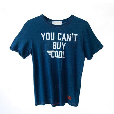 China 2022 Anti-Shrink New Fashion 100% Polyester Youth Summer Tops Casual Blue Short Sleeve Tee T-Shirt For Men for sale