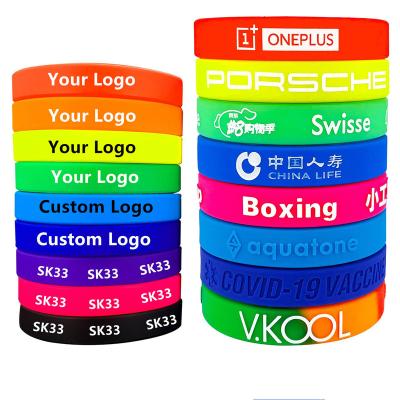 China Everyone Wholesale Price Rubber Wrist Band With Logo Custom Silicone Wristbands High Quality Promotional Wristband For Gifts Welcome for sale