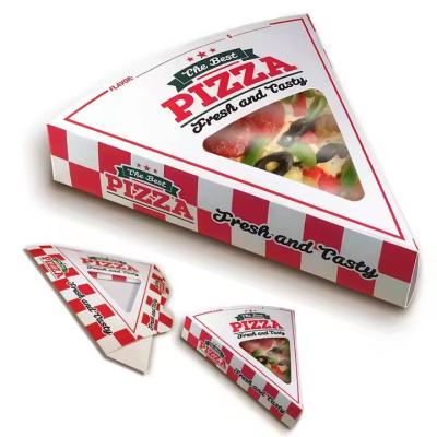 China Caja de embalaje de pizzas de papel kraft personalizado para rebanadas de pizza en venta