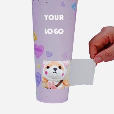 China Disposable Food Grade Cup Paper Blind Box Customized Printing for One-Time Surprise Mystery of Large Paper Coffee and Milk Tea Cups for sale