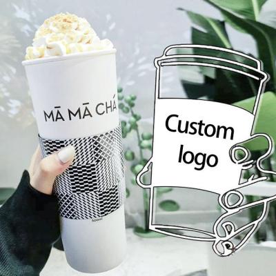 China Eco-friendly customized surprise paper cup milk tea coffee mysterious blind box disposable takeaway cup for sale