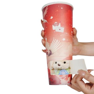 中国 環境に優しいカスタマイズされたサプライズ ミルクティーカップ ミルクティーカップ 蓋付きの謎めいたブラインドボックス ギフト紙カップ 販売のため