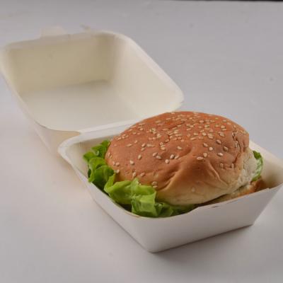 China Envases de hamburguesas ecológicas personalizadas para llevar en el mercado de alimentos envases de hamburguesas de papel con concha de almeja en venta