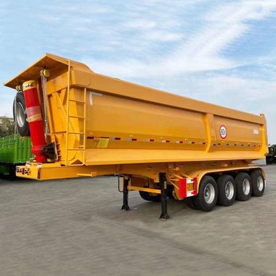China 4 Axes 80 Tons 12R20 (12R22.5 Can Be Customized) Tires Original Axle Dump Semi Trailer U-Bucket for sale