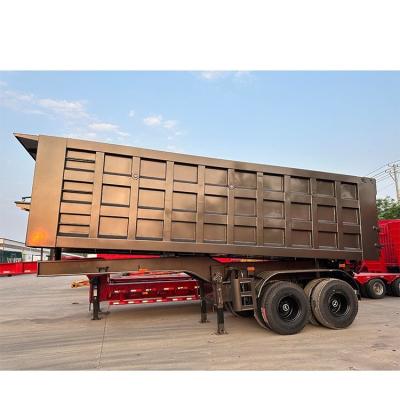 China 2-Axis 12R20 Dump Semi-Trailer with Box Size Inner Size 9200x2200x1200mm for sale