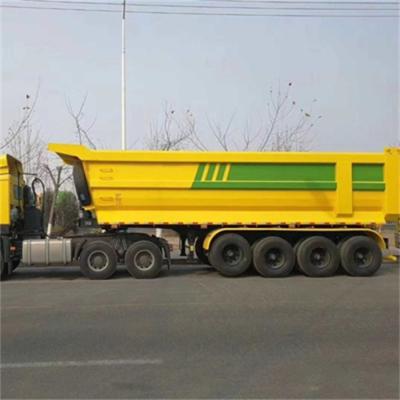 China 8mm Bottom Plate Thickness Dump Semi-Trailer with 3/4 Axle Original Customizable FUWA/BPW American Mechanical Suspension for sale