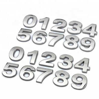China Car Decoration Sticker 45mm DIY 3D Metal Letters Alphabet Emblem Chrome Car Stickers for sale