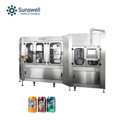 China Automatic Beverage Canning Filling Sealing Carbonated Soft Drink Production Line for sale