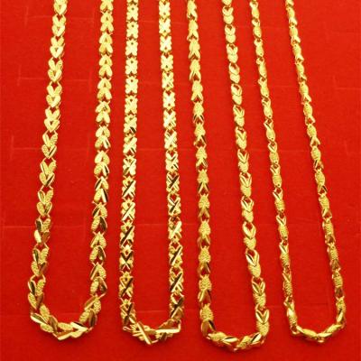 China FASHIONABLE Chunna Dubai high quality gold filled copper necklace for women 24k gold plated brass charm jewelry for sale