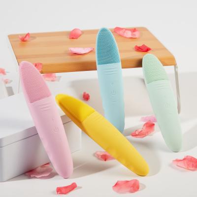 China Black Main Skin Care Home Use Waterproof Electric Facial Massage Silicone New Arrival Solvent Cleansing Brush for sale