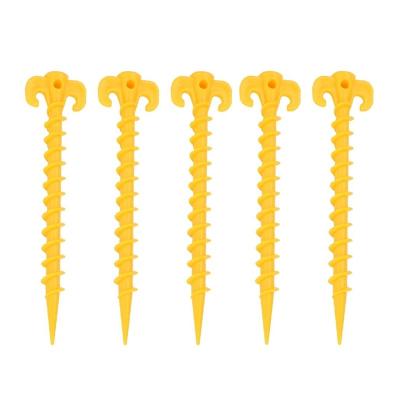 China Outdoor Gear Camping Tent Stakes Awning Stakes 10 Pack Screw Form Heavy Duty Anchor Bolt Beach Tent Stakes for sale