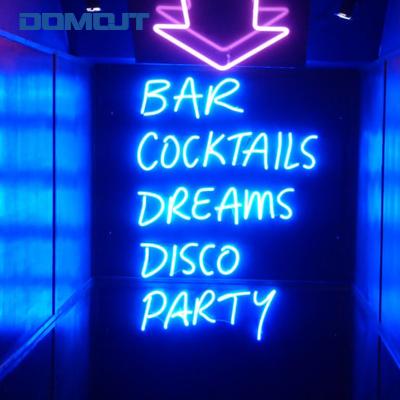China Hotel customs lead neon sign board bar wall decoration plastic sign led customs lead neon light signs for sale