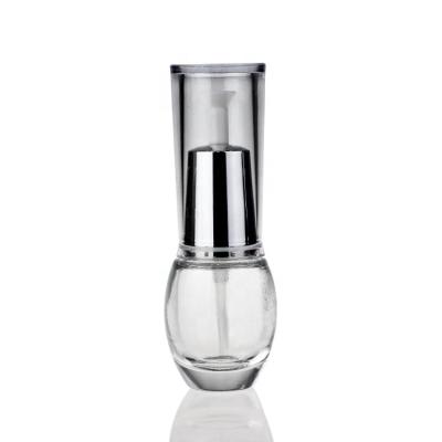China Van de het Glasfles van de Eco de Vriendschappelijke Zilveren Kosmetische Lotion Verpakkende van de de Mistnevel Fles F093 Te koop