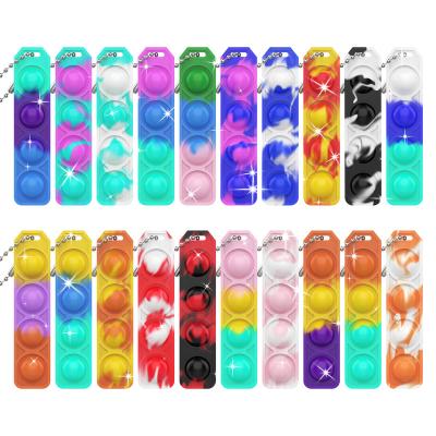 China Musical Portable Bubble Toys Gift Key Holder Push Noise Key Chain To Stir Sensory Toy for sale
