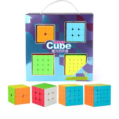 China High Cost Effective FLASHING Magic Cube 2x2 3x3 4x4 5x5 Set Smooth SpeedCube Stickerless Speed Rubicks Cubes Set Toy For Kids for sale