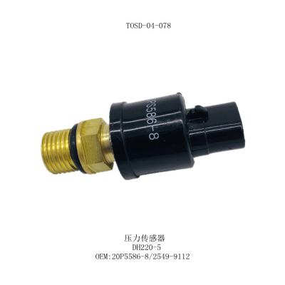 China Hot Sale Excavator TOSD DH220-5 Excavator Pressure Switch Sensor 20P5586-8 2549-9112 for sale