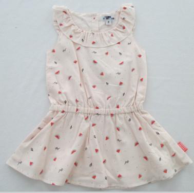 Chine Robe Peter Pan Collar de revêtement entier de voile de coton tissée par fille à vendre