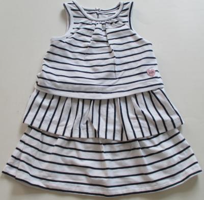Chine 2 les années blanches et noires tricotées de bébé de coton de fil de robe ont teint trois couches à vendre