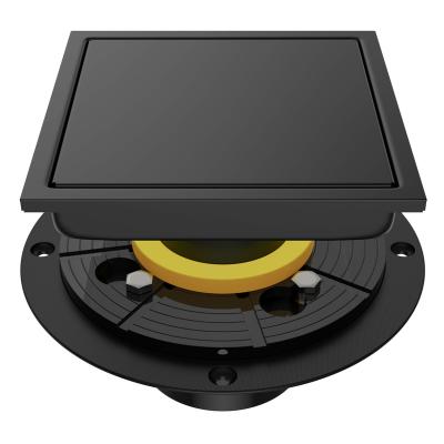 China Starbath Modern Bathroom Toilet Floor Drain Sink Floor Drain Solid Copper Matte Black Panel for sale