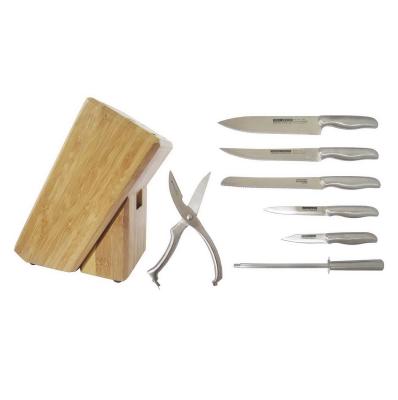 China Sustainable 8Pcs Sandwich Handle Kitchen Knife Set With Scissors for sale