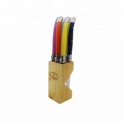 China Durable 7Pcs ABS Handle Steak Knife Set With Knife Holder for sale