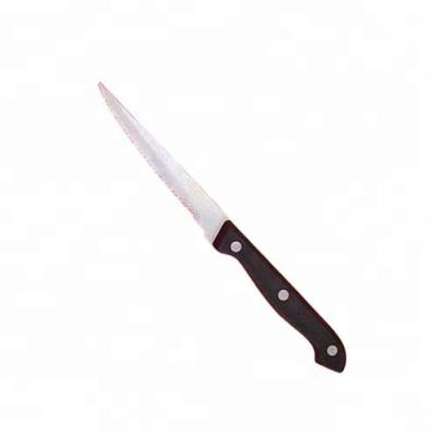 China Sustainable Serrated Steak Knife with Black Bakelite Handle for sale