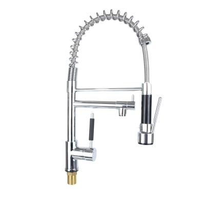 China Modern High Quality Single Handle Brass Pull Down Kitchen Faucets With Pull Down Sprayer For Kitchen Te koop