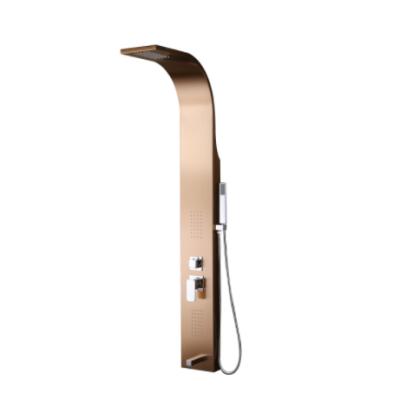 China Without Rainfall Contemporary Modern Bathroom Villa Slide Bar Hotel Massage Stainless Steel Shower Panels System Te koop