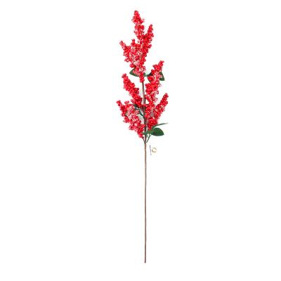 China Christmas Tree Ornaments Christmas Simulation Pine Fruit Branches Pine Needle Berries Red Christmas Artificial Berry for sale