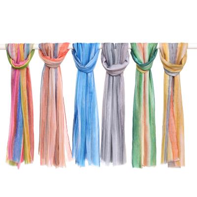 China Fashion Trend Spring Summer Maiden Scarf Ladies Silk Silk Scarf Hot Korean Literary Ladies Crease Retros for sale