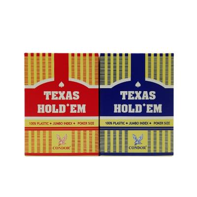 China RTS Texas Big Characters PVC Plastic Poker Waterproof Anti-fouling Durable Card for sale
