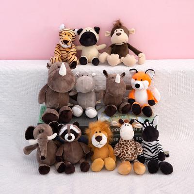 China Gift &promotion wholesale Jungle Forest animal series elephant lion Stuffed plush doll for gifts for sale