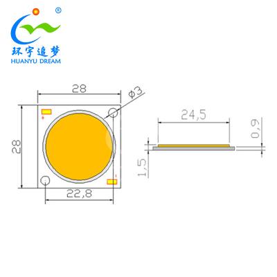 중국 2825 Cob 100W 40-42V 120° 빔 앵글 LED CHIP 다운 라이트 판매용