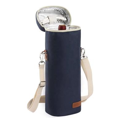 China 1 Per Bottle Insulated Wine Cooler Portable Waterproof Tote Bag With Adjustable Shoulder Strap for sale