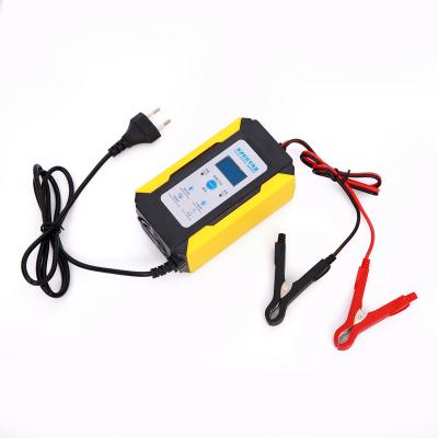 China Universal ; Pulse Repair Car Battery Charger 12v 24v Portable Solar 12V Lead Acid Battery Charger Fast Charger for sale