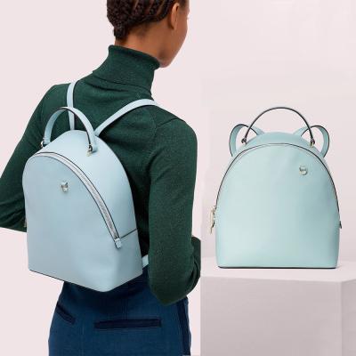 China Waterproof Custom PU Leather Ladies Crossgrain Logo Backpack Purse Backpack Casual Bag For Women for sale