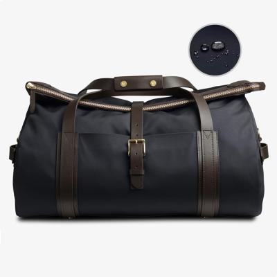 China Men Waterproof Weekender Bag Custom Logo Waterproof Canvas Leather Luxury Men's Travel Sports Duffle Weekender Bag for Men for sale