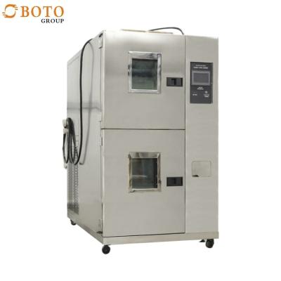 Κίνα -40C~150C δύο ζώνη κάτω από την εναλλασσόμενη High-Low θερμοκρασίας εξεταστική αίθουσα δοκιμής θερμικού κλονισμού περιβάλλοντος καυτή κρύα προς πώληση