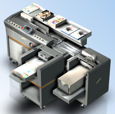 China Building material shops automatic glue binding machine for book binding with book stacker and creaser for sale