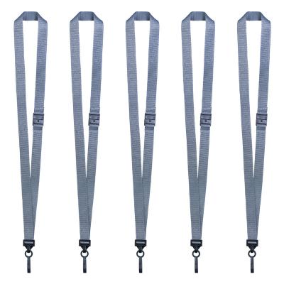China ID Card Badge Holding Gray Id Card Holder With Cut Away Pass Id Card Lanyard School Campus Exhibition Security Employees ID Hanging Straps for sale
