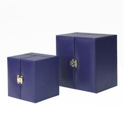 China Logo Pu Leather Jewellery Box metálico para o empacotamento do relógio da pulseira do bracelete à venda