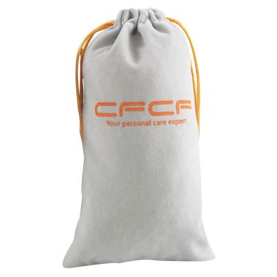China Gray Velvet Fabric Drawstring Gift reutilizable empaqueta para el SGS del viaje en venta