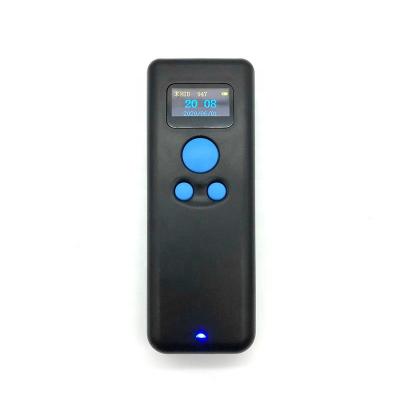 China Wireless BT 2.4G Barcode Reader BLE QR Code Scanner 2D Mini Blue Tooth Small 1D Barcode Scanner with A4 LCD Screen Display Size for sale