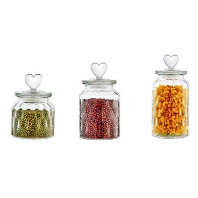 China Viable Inventory Suitable Kitchen Tableware Multi-Function Factory Low Price Storage Food Glass Jar for sale