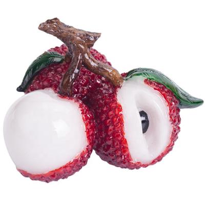 China Pet Viable Color Changing Ceramic Tea Table Ornaments Lychee Resin Tea Set Toy Decoration Accessories for sale