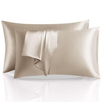 China Anti-Static Luxury Soft Hidden Zipper Custom Printed Pillowcase Sleeping Mulberry Silk Satin Pillowcase Pillow Case for sale