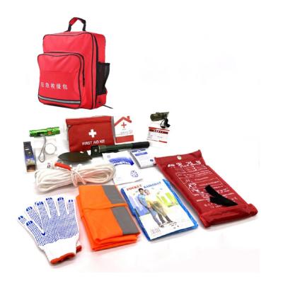 China Emergency First Aid Kit Survival Gear Kit Outdoor Emergency Medical Fire Rescue Bag Travel First Aid Kit for sale